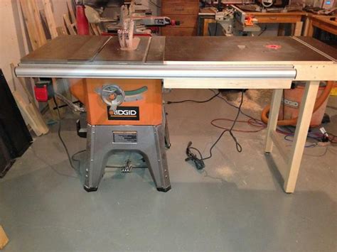 My Ridgid R4512 Table Saw Setup With Homemade Router Table Extension