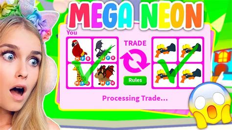 Trading Mega Neon Pets Only In Adopt Me Roblox Youtube