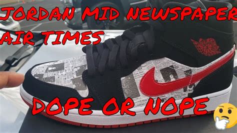 Air Jordan 1 Mid Se Newspaper Air Times Youtube