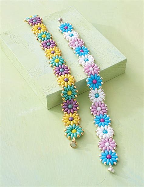 Daisy Duos Bracelet Pattern Download Top 20 Beading Patterns Beading