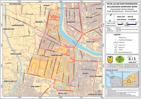 Peta Hasil Survey Jalan Dan Sarana Pariwisata Kelurahan Kampung Baru