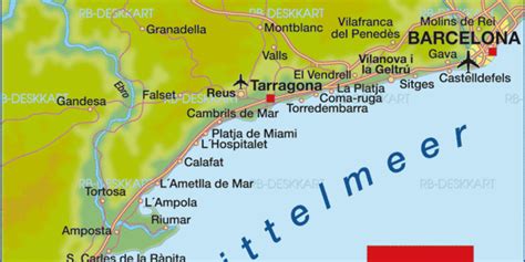 Costa Dorada Karte Karte
