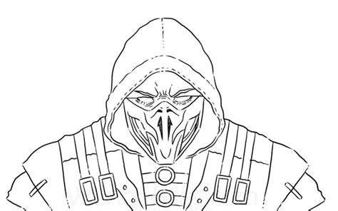 Scorpion In Mortal Kombat Coloring Page Free Printable Coloring Pages