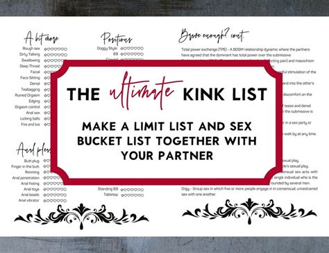 Ultimate Kink List Of Kinks And Fetishes Sex Bucket List Sex Games