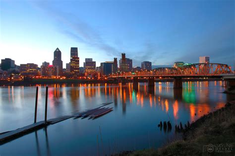 Portland Skyline At Dusk