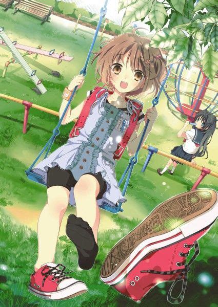 ٩๑ ๑۶ Anime Girl On Swing Anime Illustration Anime Kawaii
