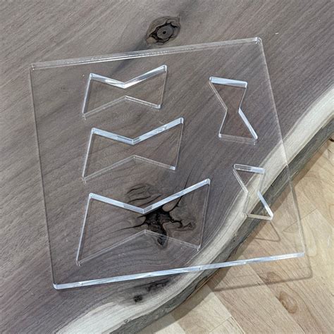 Slanted Bow Tie Inlay Acrylic Router Template Butterfly Etsy