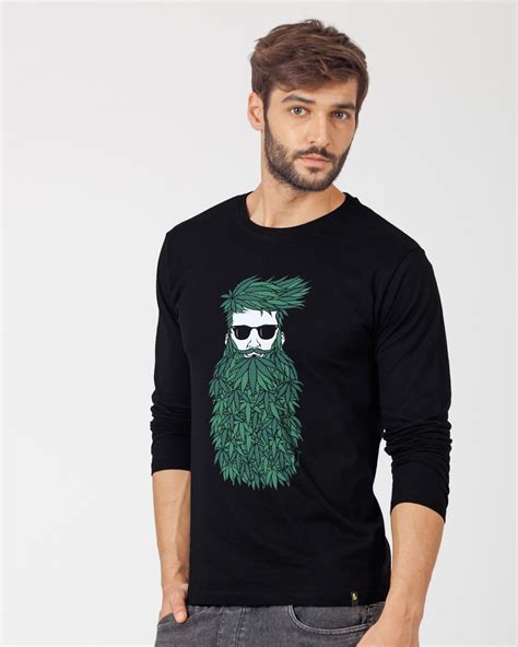 Buy High Beard Full Sleeve T Shirt For Men Black Online At Bewakoof