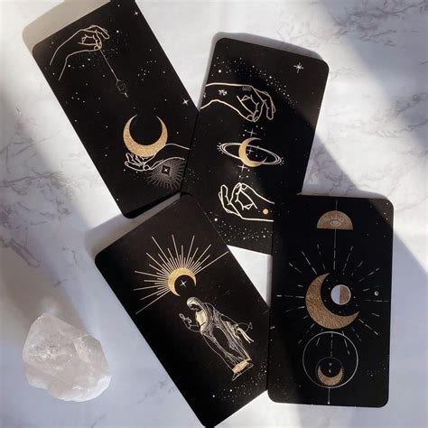 Official Wild Moon Oracle Deck 30 Cards With Guide Black Etsy