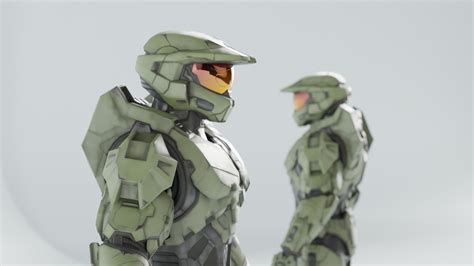 3d Model Master Chief From Halo Infinite Rigged Vr Ar Low Poly