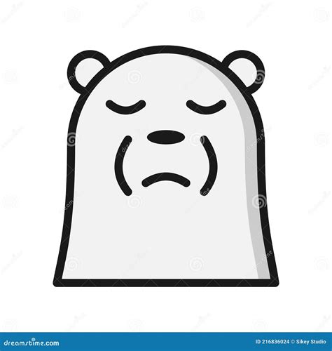 Sad Emoticon Disappointed Emoji Unhappy Smiley Cartoon Vector