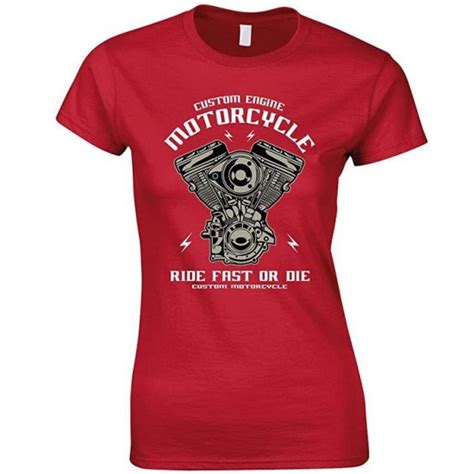 Motorcycle T Shirts Custom Engine Motorcycle Ride Fast