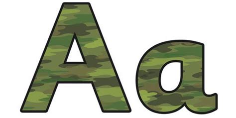 Camouflage Display Lettering Camouflage Lettering Camouflage Display