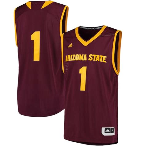Mens Adidas Maroon Arizona State Sun Devils Replica Basketball Jersey