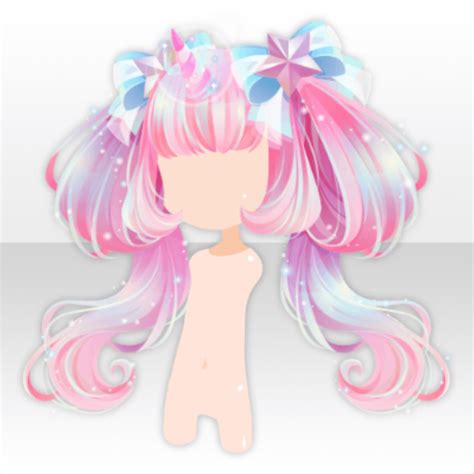 Image Hairstyle Unicorn Dreamy Cute Twin Tails Hair Vera Pink