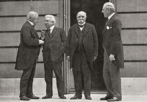The Big Four At Versailles France During The Peace Treaty Of 1919 At