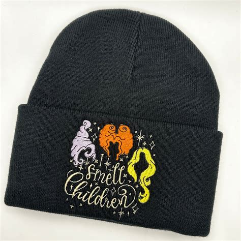 Hocus Pocus Embroidered Glow In The Dark Beanie Colors Etsy