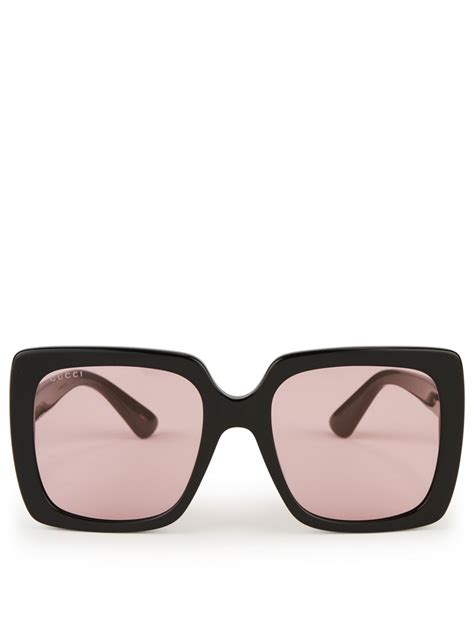 Gucci Oversized Square Sunglasses With Crystals Holt Renfrew Canada