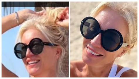 Denise Van Outen Stuns Fans As She Shows Off Curves In White Swimsuit