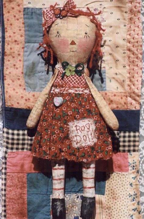 Primitive Pattern The Papered Rag Doll Etsy In 2021 Rag Doll