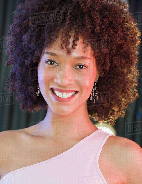 Close Up Of African Woman Smiling Stock Photo Dissolve