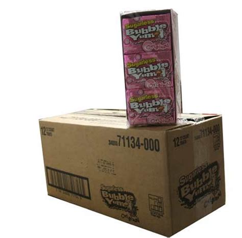 Bubble Yum Sugarless Gum Original 12 Count Package
