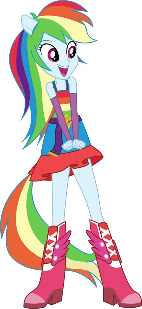 Rainbow dash is a g4 pegasus pony. Rainbow Dash Equestria Girls PNG File | PNG Mart