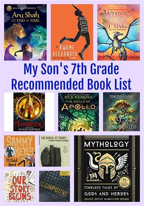 My Sons 7th Grade Recommended Reading List Middle School Books 7th