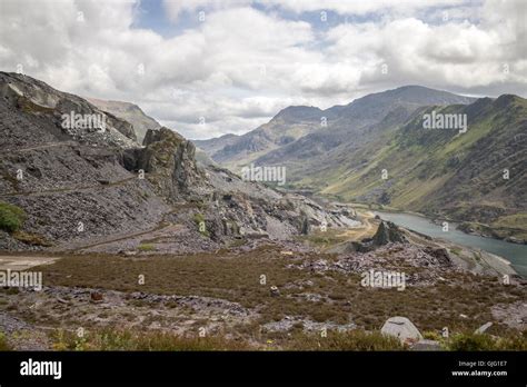 Dinorwig Slate Quarry Snowdonia Wales Stock Photo Alamy