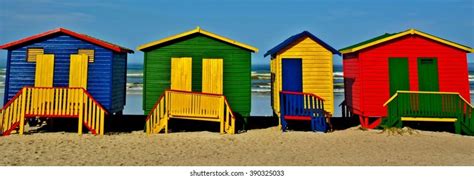 Landscape Colorful Changing Huts On Beach Stock Photo Edit Now 766535845
