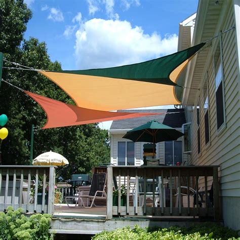 Canopy sails have an aesthetically pleasing quality due to the many possible shapes, colors, and combinations that can make one patio shade canopy. Quictent 12/18/20 FT Triangle Sun Shade Sail Patio Pool ...