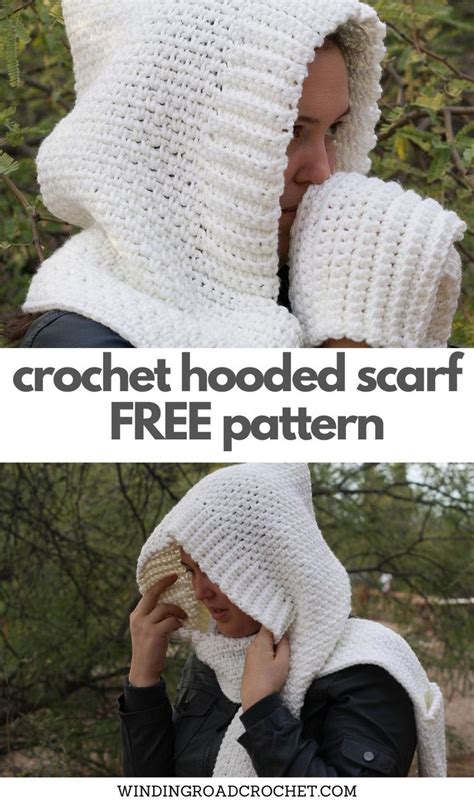 woodland hooded scarf crochet pattern with video tutorial winding road crochet crochet