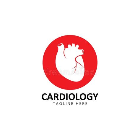 Human Heart Logo Medical Cardiology Vector Icon Illustration Stock