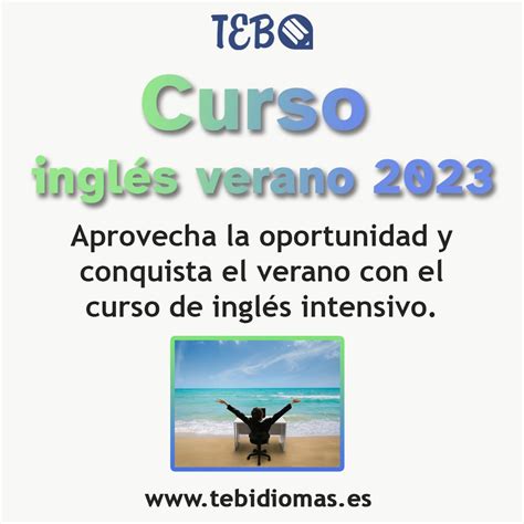 Curso Inglés Verano 2023 🌞 Teb Idiomas
