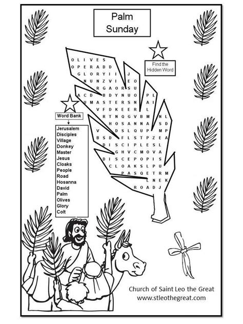 30 Great Collection Childrens Coloring Pages For Palm Sunday People