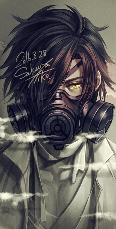 Cool Gas Mask Guy With Yellow Eyes I Plan To Draw A Full Body Of This Guy With A Slightly D In