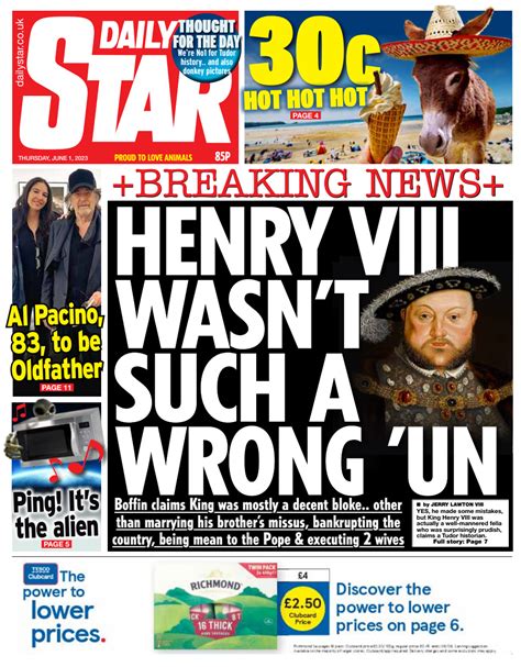 daily star front page 1st of june 2023 tomorrow s papers today