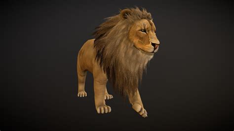 Lion 3d Model Cartoon