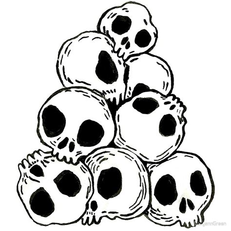 Pile Of Skulls Drawing At Explore Collection Of
