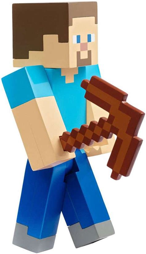 Minecraft Survival Mode Mining Steve 5 Action Figure Wood Pickaxe Mattel Toys Toywiz