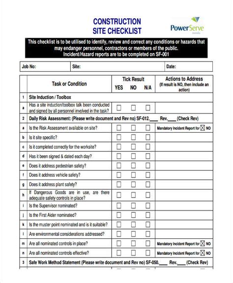 Safety Checklist For Construction Projects Amvic Systems Vrogue