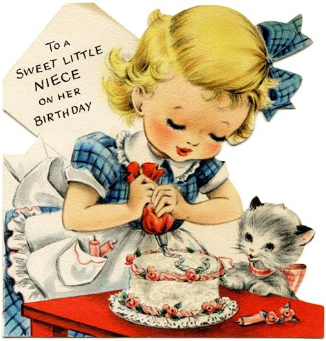 Vintage ヴィンテージバースデーカード ヴィンテージポストカード 子供の誕生日カード