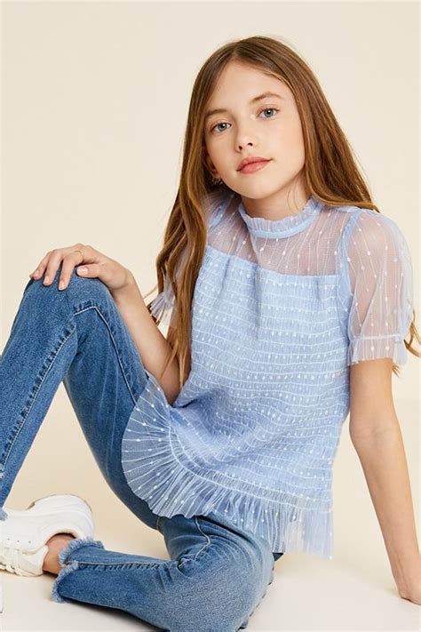 Tulle Tulle Top Swiss Dot Top Girls Fashion Kids Style Fashion For
