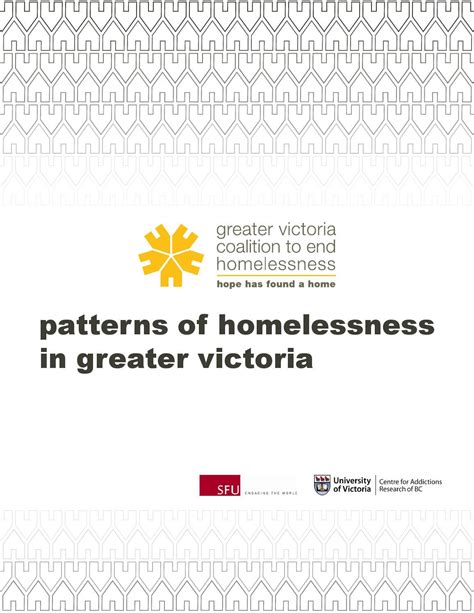 Patterns Of Homelessness In Greater Victoria By Greater Victoria