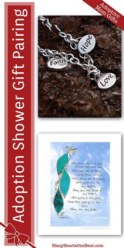Adoption gifts for adoptive parents. Our My Kids Keepsake Print pairs nicely with our Faith, Hope & Love Bracelet to make a lovely ...