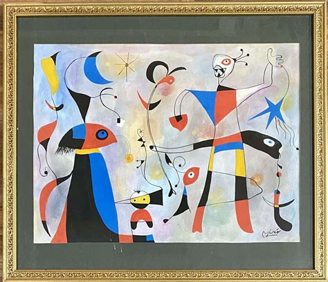 Lot Joan Miro Abstract Serigraph On Paper V4000