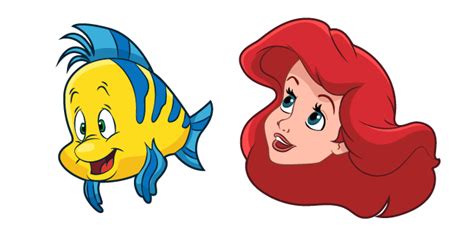 The Little Mermaid Ariel And Flounder Cursor Custom Cursor Browser