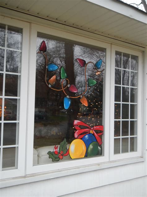 Painted Christmas Window Ideas
