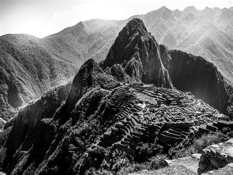 Macchu Picchu Black White Stock Photos Free And Royalty Free Stock