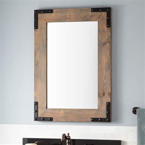 Whether you go for a classic thick wooden frame, a sophisticated gilt ornate frame, or even a cheval wall mirror, they will make any some bathroom mirrors come with shelves, handy for your toothbrushes and toothpaste. 20 Inspirations Natural Wood Framed Mirrors | Mirror Ideas